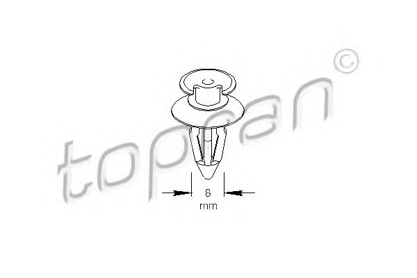 TOPRAN 109 024 Clip, trim/protective strip